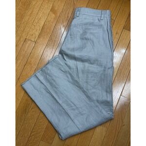 Banana Republic Mens 100% Linen Pants 30R Light Grey Wide Leg Vintage 2001